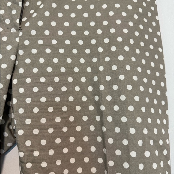 Peserico Womens Printed Polka Dot Brown Pants Size 50 Cotton/Spandex - Picture 2 of 6